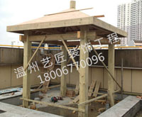 四角涼亭施工現(xiàn)場(chǎng)