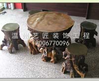 仿樹(shù)樁桌凳