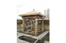 四角涼亭施工現(xiàn)場